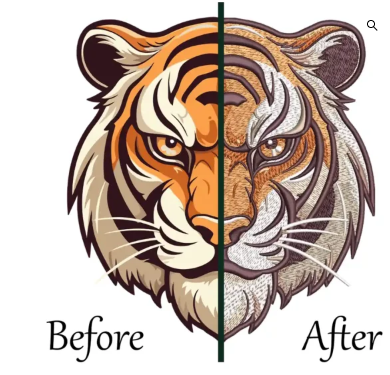 Luxury Digitizing Before and After Example
